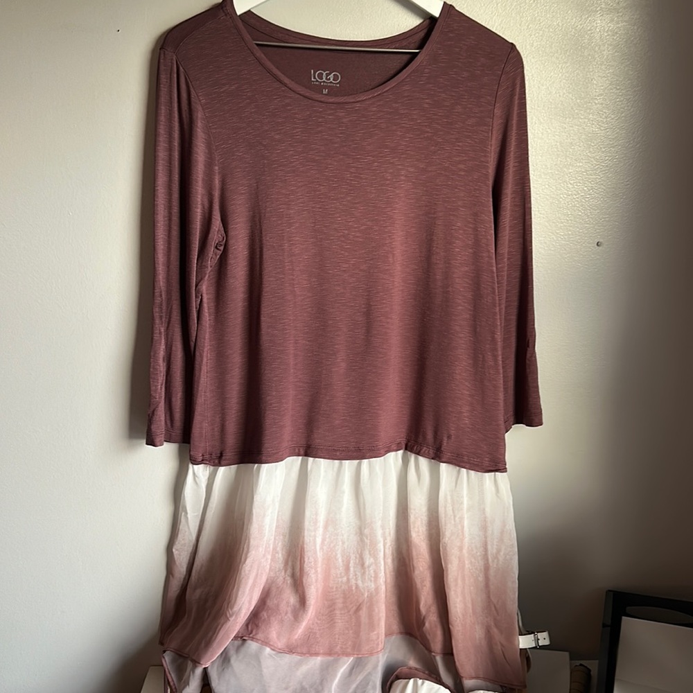 LOGO by Lori Goldstein tunic top Size M
